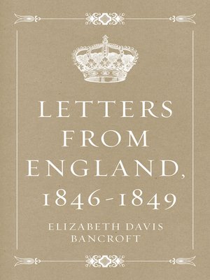 cover image of Letters from England, 1846-1849